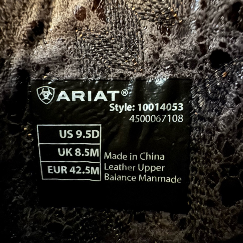 Ariat Mens boots: ATS Pro, Tycoon model 9.5 D - Picture 8 of 10